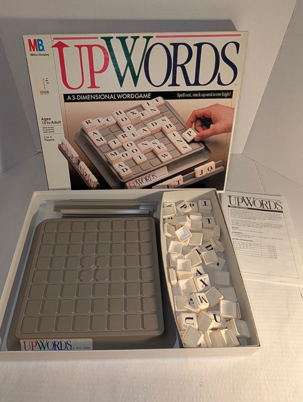 Vintage Game Milton Bradley UpWords Board Game A 3-Dimensional .